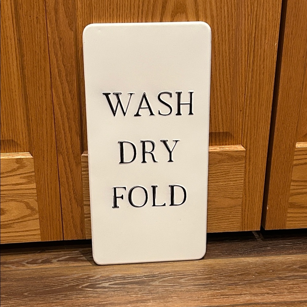 White Laundry Room Sign